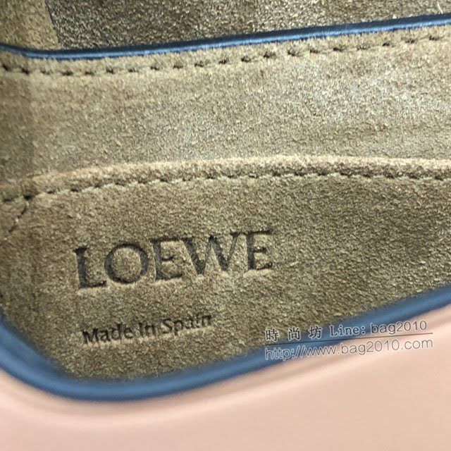 LOEWE包包 羅意威小號Gate馬鞍包 羅意威牛皮搭麂皮內裏小挎包 10183  tcl1057